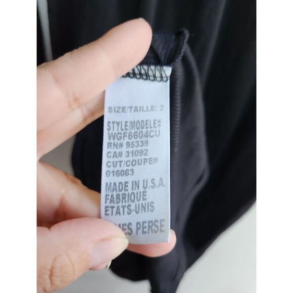 Standard James Perse Black Ribbed Cotton Scoop Neck Dress size 2 or Medium - Picture 12 of 13